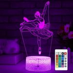 FlyonSea Kids Ballet Gifts,Ballet Girls Light Ballet Dancer 16 Color Changing Nightlight with Touch and Remote Control, Ballet Art Decor Light Birthday Christmas Gifts for Kids Girls Baby