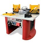 Lumber Jack 1500W Router Table, Variable Speed 8,000-26,000rpm Woodworking Machine, Bench Top Use, Rise & Fall System and Safety Switch, Cutter Storage, 1/2" & 1/4" Collets Included