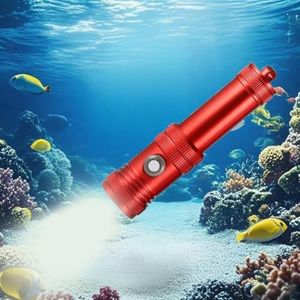 Scuba Diving Flashlight Dive Light, Rechargeable Underwater Flashlight, 4 Modes 1200LM IPX8 Waterproof Torch, 100M Dive Light with Charger for Night Fishing, Emergency & Survival