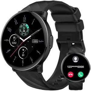 Montre Connectée Femme Homme, 1,39“ Smartwatch avec Appels Bluetooth et Notifications, Montre Connectee Avec 112+ Modes Sportifs, Moniteur de Cardio et Podomètre, Montre Sport pour Android iOS, Noir
