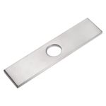 uxcell 10 Inch Hole Cover Deck Plate Escutcheon Stainless Steel Sink Cover Plate for Bathroom or Kitchen Sink Faucet (Brushed Silver)