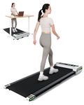 AKLUER Walking Pad Treadmill Under Desk, Portable Treadmill with Remote Control, Desk Treadmill up to 3.8 MPH Speed, Jogging Walking Treadmill for Small Space Home Fitness