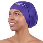 Swimming Cap for Long Hair - Extra Large Swimming Cap - Long Hair Swim Cap for Women Men Adults Kids - Premium Waterproof Silicone Swimming Hat - Dreadlocks (Bluebonnet Blue L)