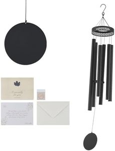 VEVOR Wind Chimes for Outside, 1473 mm, Deep Tone Wind Chimes with 6 Tubes, Unique Large Memorial Wind Chimes for Anniversary, Amazing Outdoor Decor for Your Patio, Porch, Garden and Backyard, Black