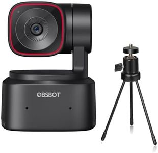 OBSBOT Tiny 2 Lite AI-Powered 4K PTZ Webcam AI Auto Tracking Stunning UHD 4K Resolution 1/2” CMOS Sensor 4X Digital Zoom with Auto Zoom Gesture Control 2.0, W Mini Tripod