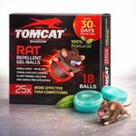 Tom Cat Rat & Mouse Repellent Gel Balls | Herbal & Natural Formula | Long-Lasting 30 Days Protection |Eco-Friendly & Safe | For Home, Kitchen, Warehouse, Factory & Office | Pack of 18 |FORMULATION 10X