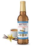 Matteo's Barista Style Sugar Free Coffee Syrup - Zero Calories Keto-Friendly Coffee Syrups & Flavors - USA-Made Kosher Sugar Free Coffee Flavoring Syrup For Home & Work (French Vanilla, 25.4 Oz, 1-pk)