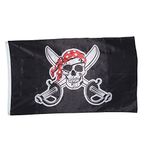 Pirate Flag Jolly Roger with Red Bandana - 3 X 5 Feet