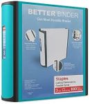 Staples 3-inch 3-Ring Better Binder, Light Blue, 2/Pack (ST55891-CCVS)