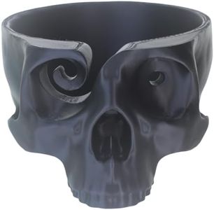 AXICIR Skull Head Bone Crochet Yarn Bowl Holder For Crocheting Knitting Accessories 3d Printed Halloween Decor Black