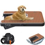 DOK Dog-DOK Inflatable Dock Platform: Safe & Easy Water Access for Dogs Up to 230 lbs; Floating Non-Slip EVA Foam with Dog Boat Ramp for Pool, Dock, & Lake | Military Grade & High Visibility