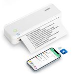 JADENS Portable Printers Wireless for Travel, Support 8.5" X 11" US Letter, Bluetooth Thermal Printer Compatible with iOS, Android & Laptop, Inkless Mobile Printer for Office, Home, School