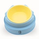Foodie Puppies Cat Food Bowl, Tilted Food or Water Bowl for Cats and Small Dogs - (Single CutOut Bowl, 350ml), Anti Vomiting, Healthy Cat Bowl for Persian Cat Prevent Tipping Over Plastic Feeding Bowl