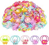 60 Pcs Girl Hair Ties,AMMY Rubber Bands Elastic No Damage Colorful Soft Pigtail Holders for Infants Toddlers Kids Little Girls