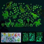 Buer Homie Glow in The Dark Wall Stickers for Children, Dinosaurs