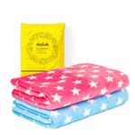 MY NEWBORN by 10CLUB Flannel 3-in-1 Hooded Baby Blanket Wrappers - Set of 2 | All Season Soft Swaddle | Baby Blankets Newborn 0-2Years | Baby Swaddle Wrap for New Born, Multicolor