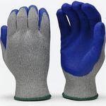 G & F PRODUCTS Rubber Latex Coated Work Gloves, Crinkle Pattern, Flexible Grip, Durable Cotton Knit, Heavy Duty, Protective for Construction, Warehouse, Gardening, Industrial, Men Medium (120 Pairs)