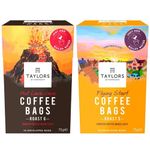 Coffee Bundle with Taylors of Harrogate Hot Lava Java Coffee Bags 10s With Flying Start Coffee (2 Pack)