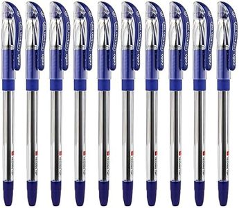 1 X 10 Cello Technotip PEN Top Ball Point 0.6 mm Smooth Writing Blue Brand Ad By Indian Cricketer Mahindera Singh Dhoni Lot of 10 Pens