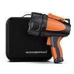 GOODSMANN Rechargeable Spotlight Waterproof Flashlight 4500 Lumen Handheld Searchlight Hunting Light with EVA Carrying Case USB Adapter Car Charger 9924-H101-02