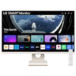 LG MyView Smart Monitor 27SR50F, 27 Inch, Full HD 1080P IPS Panel, Built in Speakers, Wifi & Bluetooth Connectivity, Virtually Borderless, webOS Smart TV Apps with Remote Control, White