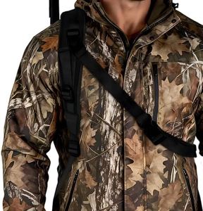 PEAKPROWESS Stalker Sling for Rifle, Shotgun & Crossbow, Tactical Hands-Free with Removable Swivels, Quick Release & Crossbody Stabilizing Cord, Universal Neoprene Padded Outdoor Hunting Strap (Black)