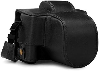 MegaGear MG1883 Ever Ready Genuine Leather Camera Case for Fujifilm X-T200 (XC15-45mm), Black