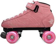 Bont Skates - Prostar Bubblegum Pink Suede Professional Roller Skates with Glow Light Up Led Wheels - Indoor and Outdoor - Roller Skate - Rollerskates (8.5)
