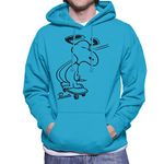 All+Every Peanuts Snoopy Skateboard Men's Hooded Sweatshirt Sapphire