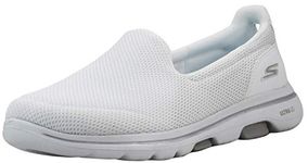 Skechers Women's Go Walk 5, White, 8.5