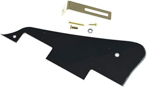 KAISH Black 3 Ply LP Guitar Pickguard with Gold Bracket for Epiphone Les Paul