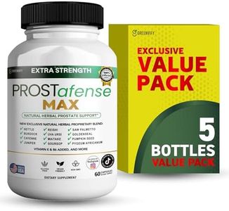 Prostafense Max Prostate Support Supplement - Natural Herbal Blend with Saw Palmetto Pumpkin Seed Pygeum Uva Ursi - Gluten Free Vegan Non-GMO - 60 Capsules (5)