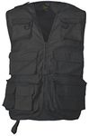 Adults Multipocket Fishing Vest Black L