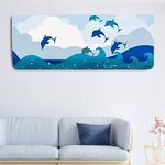 Da Anushi Printed Split Ac Cover Indoor Unit For 1.5 Ton Capacity AC, Inner Unit Ac Cover, All Weather Cover/Attractive Digital Prints/Dustproof/Water Resistant Split Ac Cover (Dolphin)