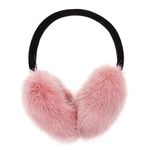 ZLYC Womens Girls Winter Fashion Adjustable Faux Fur EarMuffs Ear Warmers (Pink)