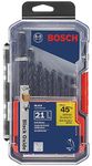 Bosch 21 Piece Black Oxide Metal Drill Bit Set BL21A