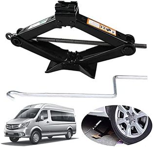 2 Tonne Vehicle Scissor Jack with Crank Handle for Ford Mondeo/Fiesta/Focus, Lifting Range: 105mm to 385mm, Rustproof Tyre Repair Tools Kit Roadside Emergency Lift Jacks for Car Van, 5-Year Guarantee