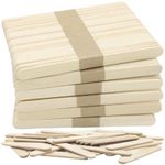 WISYOK 240 Pcs Natural Wood Craft Sticks, Popsicle Sticks, Lolly Sticks for Crafts 4.5 Inch, Ideal for Homeschool Arts and Crafts, Waxing Supplies, Classroom Art Supplies