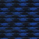 PARACORD PLANET 10 20 25 50 100 Foot Hanks and 250 1000 Foot Spools of Parachute 550 Cord Type III 7 Strand Paracord (Black & Blue 100 Feet)