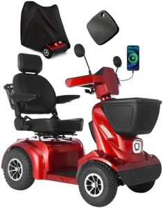 Ecomobi 16-32 Miles Long Range Heavy Duty Mobility Scooter for Adults & Seniors, 500/1000W & 400/500LBS Capacity Power Electric Wheelchair w/Off-Road Absorber,10/13" Tires, Windbreak Plate Design