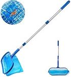 KAHEIGN Pool Leaf Skimmer, 130CM Swimming Pool Leaf Cleaning Net Fine Mesh Skimmer with Telescopic Rake for Pool Garden Pond Fountain Tubs Spa Fish Tank