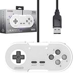 Retro-Bit Legacy16 USB Wired Controller For Steam, PC, Mac, Raspberry Pi, and Switch - Classic Grey (Nintendo Switch//)