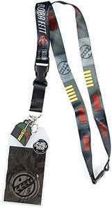 Bioworld Star Wars Boba Fett Bounty Hunter Suit Up Lanyard ID Badge Holder