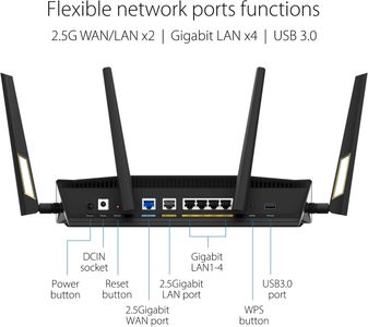 ASUS RT-AX88U Pro WiFi 6 Gaming Router – Dual Band, 2.5G Ports, AiMesh