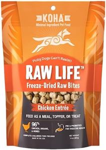 KOHA Raw Life Freeze-Dried Raw Bites Chicken for Dogs, High Protein Meal, Topper, and Treat for Picky Eaters, 14oz Bag