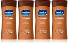 x4 Vaseline Intensive Care Cocoa Radiant with Pure Cocoa Butter Heals Dry Skin to Reveal its Natural Glow 200ml