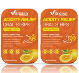 Vitricion Acidity Relief Oral Strips | Natural Antacid with Amla, Caraway, Fennel & Mint | For Heartburn, Indigestion, Bloating & Acid Reflux Support | 30 Fast Dissolving Oral Strips | Pack of 02