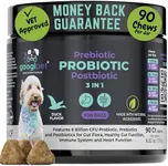 Googipet Premium 3 in 1 Probiotics for Dogs - Dog Probiotics & Digestive Enzymes - Natural Dog Probiotic Chews W/Prebiotics & Pumpkin, Helps Dog Diarrhea, Constipation, Digestion, Allergies & Immunity