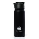 600ml Water Bottle Compatible with iPhone - Stainless Steel Sports Bottle (Black)