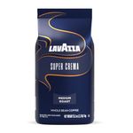 Lavazza Super Crema Whole Bean Coffee Blend, Medium Espresso Roast, 2.2 Pound (Pack of 1) Authentic Italian, Blended And Roasted in Italy, Produced in a nut-free facility center, Mild and creamy